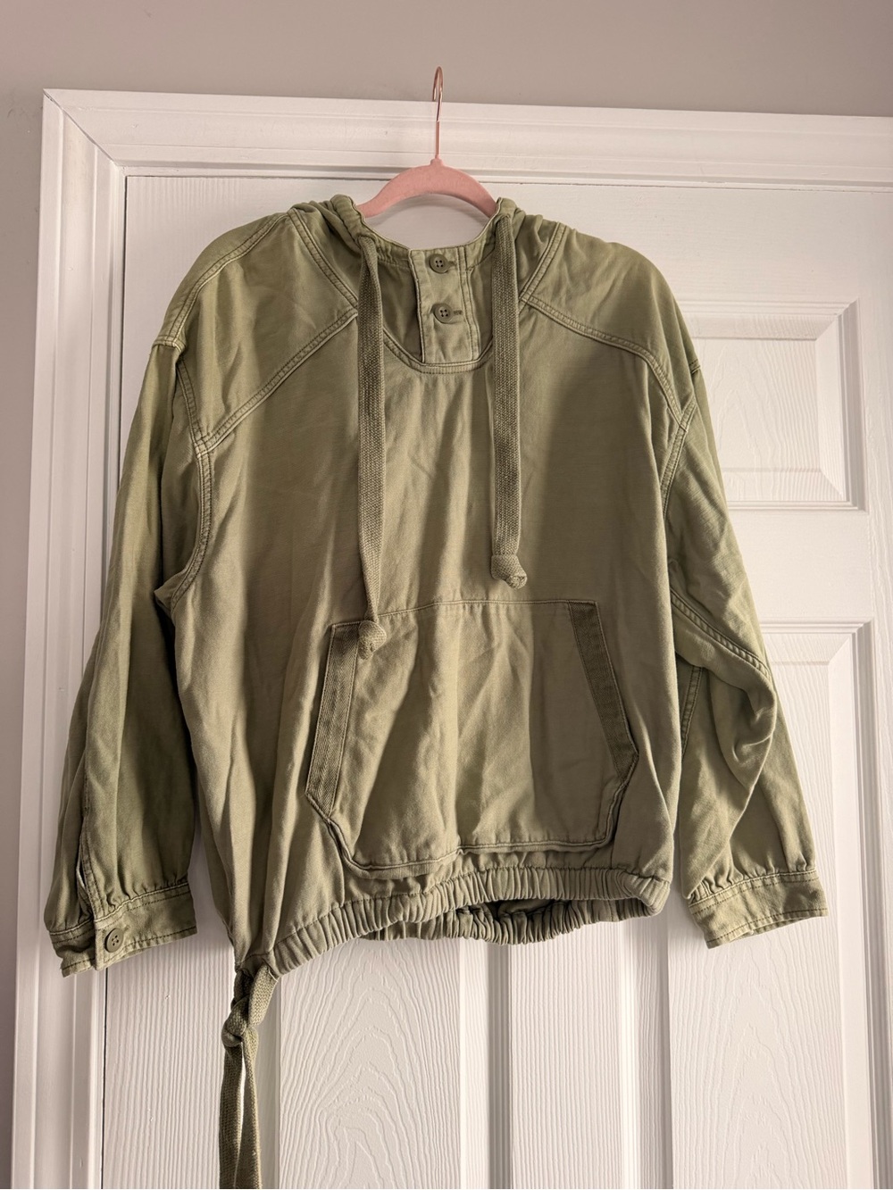 American Eagle Outfitters Kids Olive Hooded Pullover
